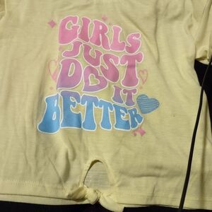 Diva Yellow Tee with Pink and Blue Print